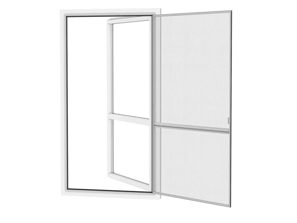 Siete proti hmyzu na DVERE - pántové v ráme SMART - SIVÁ - RAL 9006 - s priečkou 2