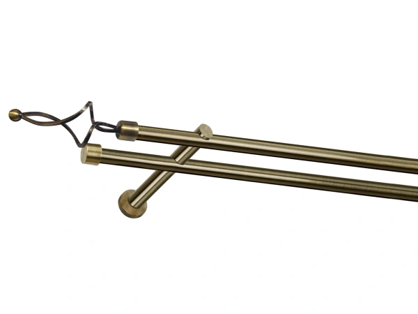 Garniža 19x19mm - drážková tyč - 2rady - FALIST - antik 1