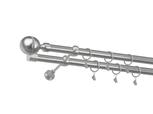 Garniža 25x25mm - 2rady - KALISTO CRYSTAL - satin