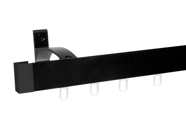 Garniža MODERN 1-drážková na stenu - odtieň ČIERNA