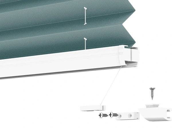 Plisé rolety LUX - látka Vintage teal 11079 - PEARL 9