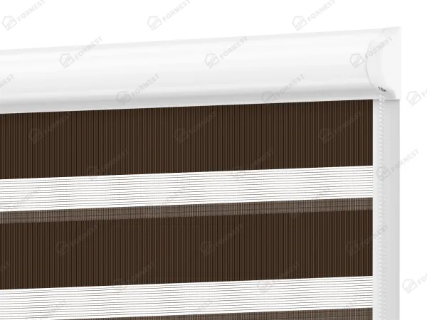 Roleta SWING PREMIUM - deň a noc - látka Miami 1307 - tmavo hnedá