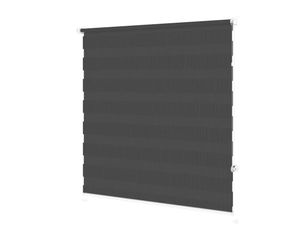 Roleta MINI - deň a noc - látka Bahama 1820 - tmavo sivá 2