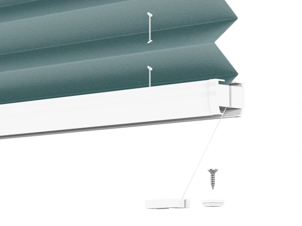 Plisé rolety LUX - látka Vintage teal 11079 - PEARL 7