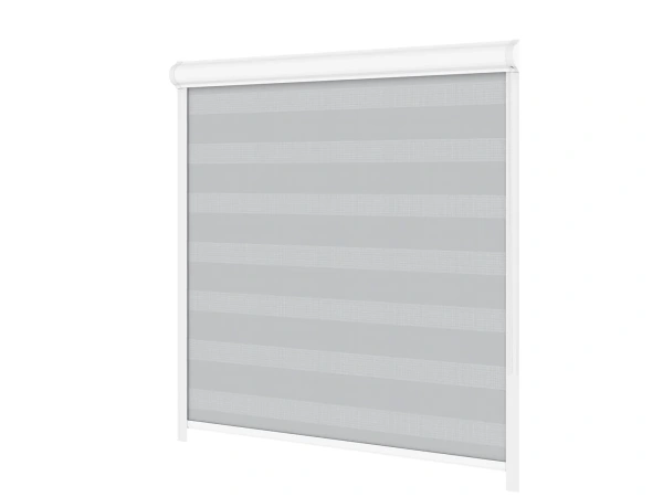 Roleta SWING LITE - deň a noc - látka Zakynthos 12 - sivá 2