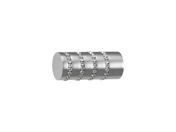 Garniža 25x16mm - 2rady - CYLINDER CRYSTAL - satin