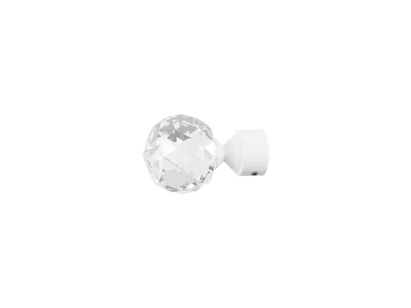 Garniža 19x19mm drážková tyč - 2rady - GUĽA CRYSTAL - biela