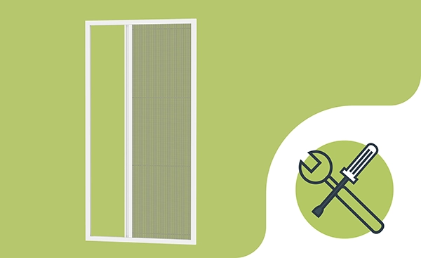 Plase anti-insecte PENTRU UȘI - PLISSE LITE - montaj