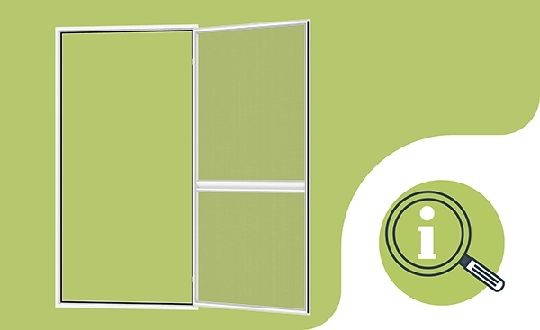 Plase anti-insecte pentru UȘI - CU BALAMALE SMART - descriere