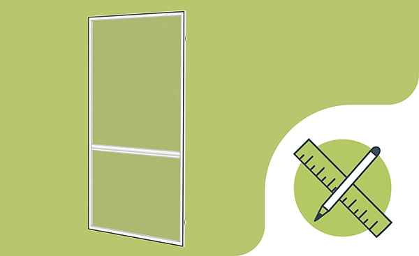 Plase anti-insecte PENTRU UȘI - CU BALAMALE - măsurare