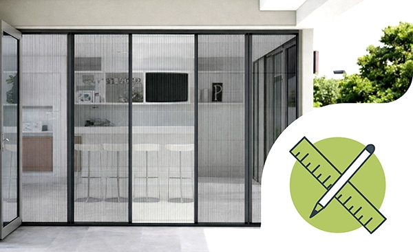 Plase anti-insecte pentru UȘI - măsurare