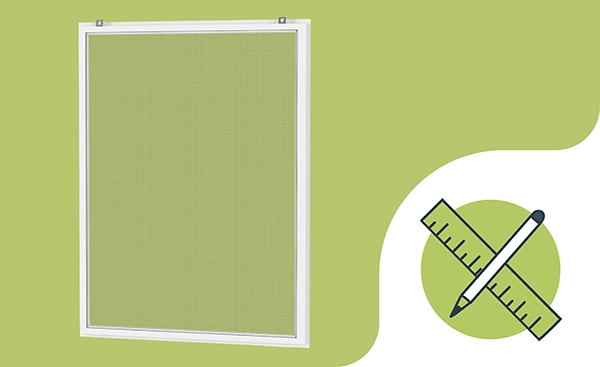 Plase anti-insecte pentru FERESTRE - FIXE CLICK - măsurare