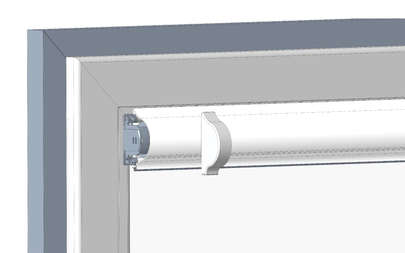 poziționarea casetei superioare pe rama ferestrei