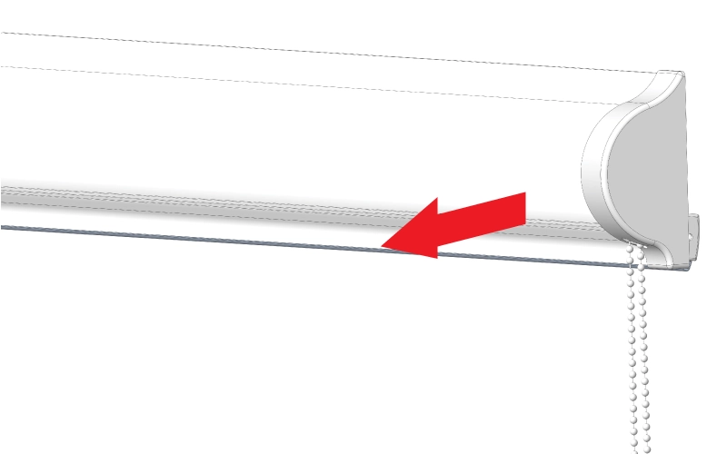 îndepărtarea capacului mecanismului roletei