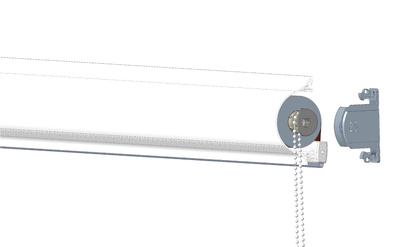 scoaterea suporturilor mecanismului și îndepărtarea capacului roletei