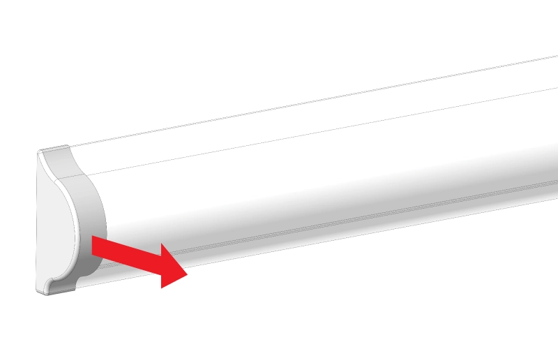 îndepărtarea capacului roletei