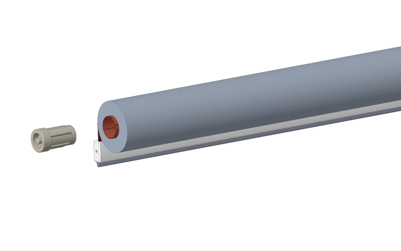 scoaterea mecanismelor de acționare din axul roletei