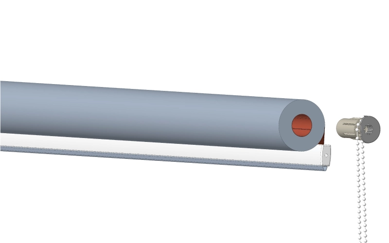 scoaterea mecanismelor de acționare din axul roletei