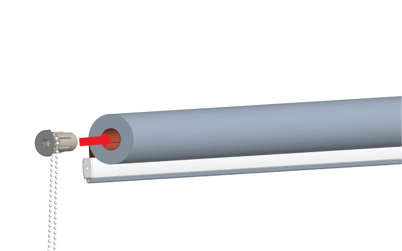 introducerea ambelor mecanisme pe partea opusă față de poziția inițială