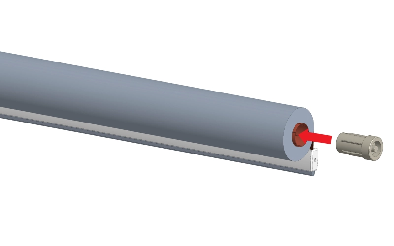 introducerea ambelor mecanisme pe partea opusă față de poziția inițială