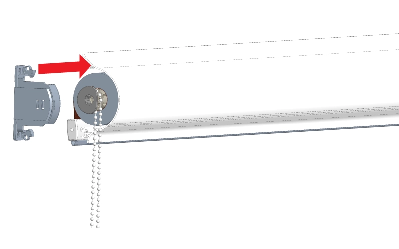 montarea suporturilor în timpul montajului roletei