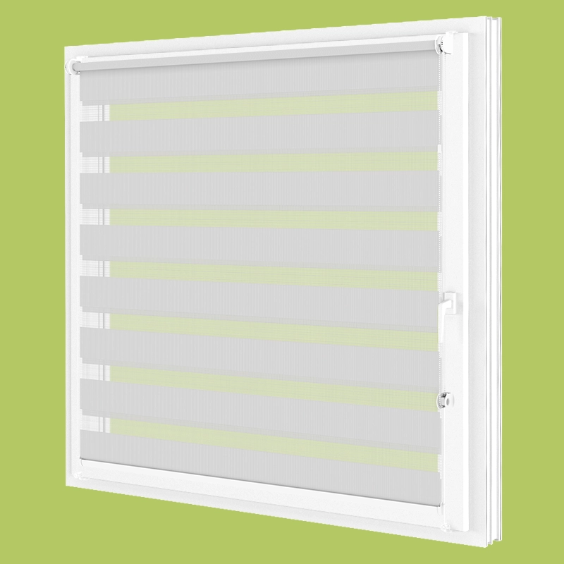 Roletă zebra MINI montată fără perforare pe canatul ferestrei, umbrire modernă cu reglare precisă a luminii