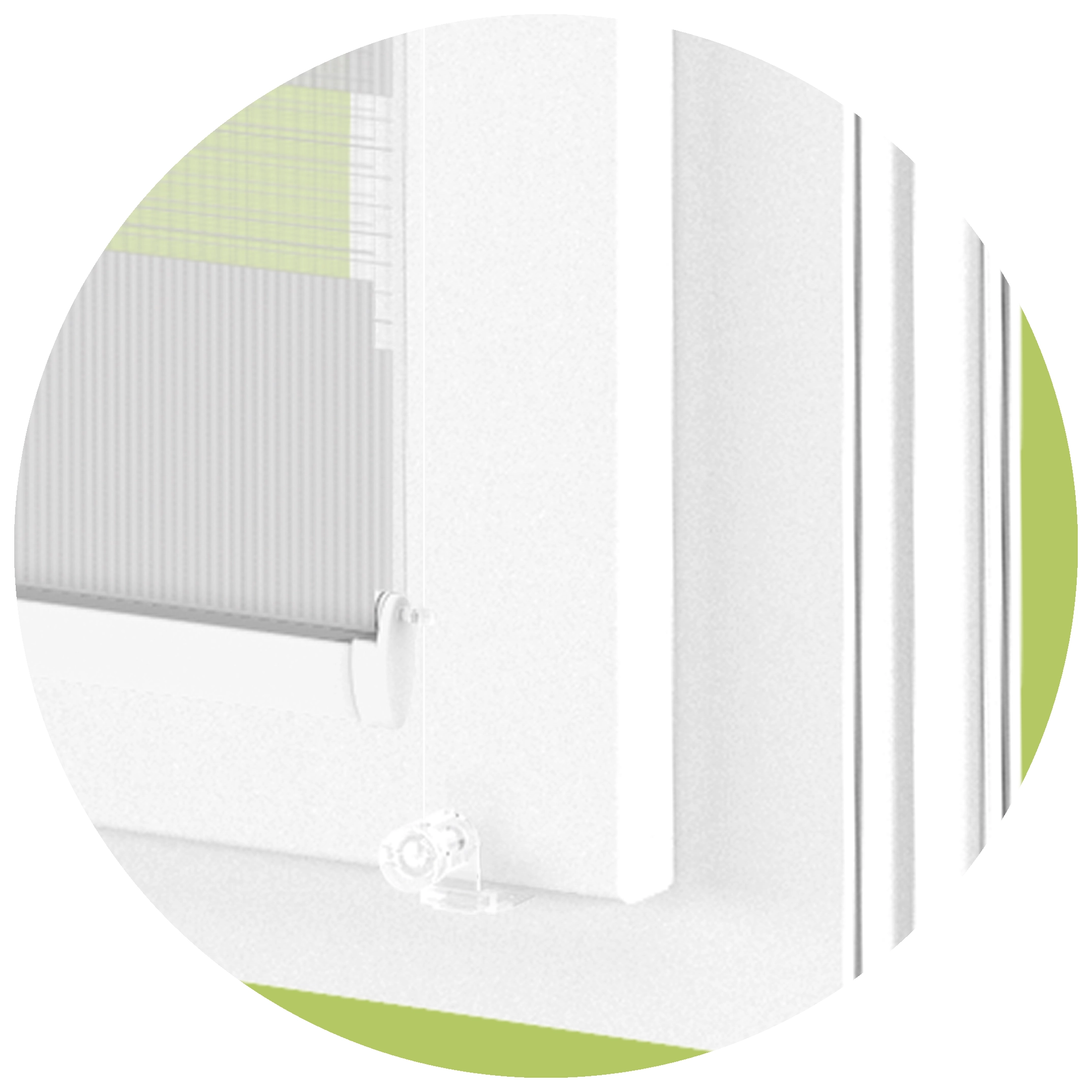 Detaliu fixare roletă MINI cu fir de ghidaj sus și jos