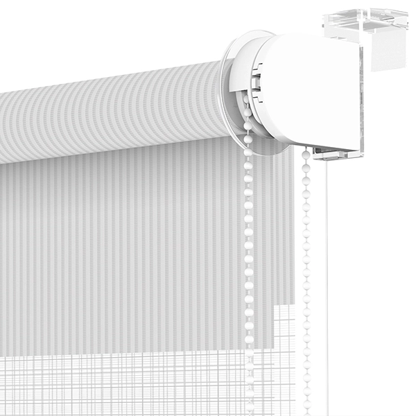Detaliu mecanism rolete MINI cu acționare cu lănțișor, sistem fără perforare pentru ferestre cu garnitură