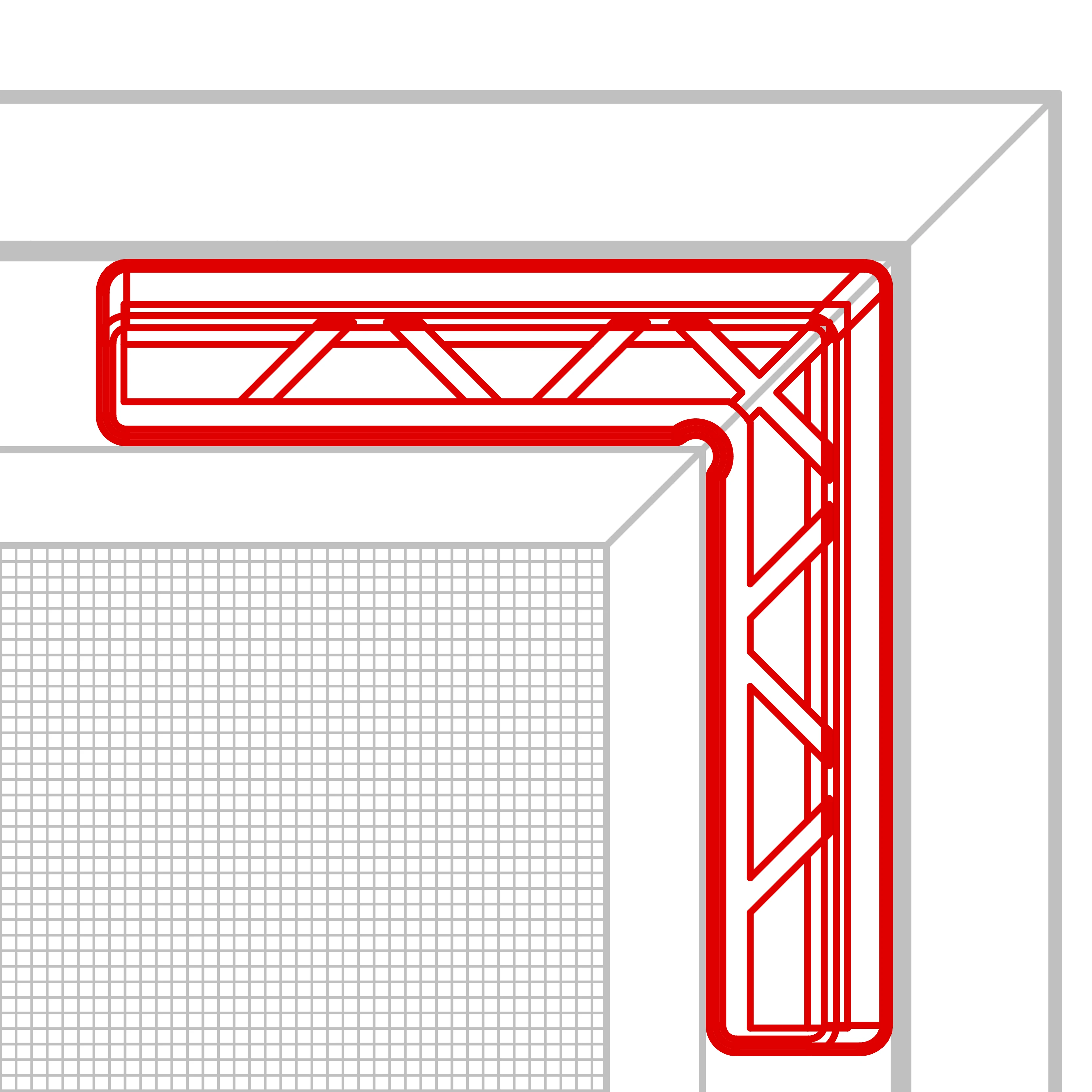 Îmbinare de colț a plasei fixe anti-insecte KLIK cu conector de colț interior și cadru tăiat la 45° pentru o montare precisă și fermă.