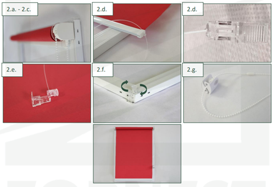 Montáž rolety MINI bežná látka - 2